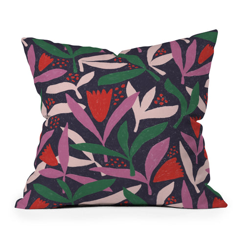 Alisa Galitsyna Hand Drawn Florals 2 Outdoor Throw Pillow