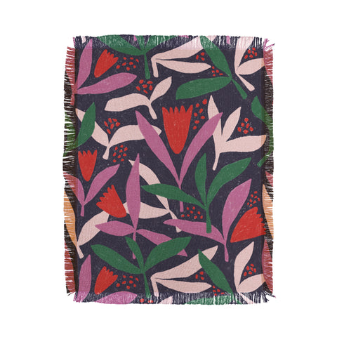 Alisa Galitsyna Hand Drawn Florals 2 Throw Blanket