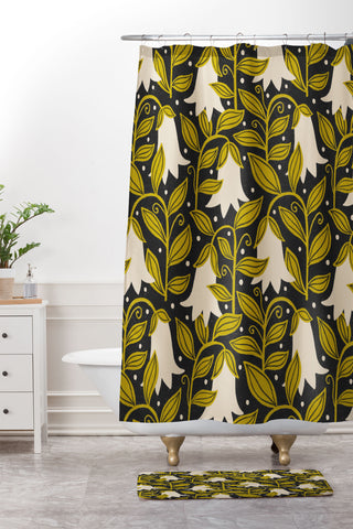 Alisa Galitsyna Hand Drawn Florals 4 Shower Curtain And Mat