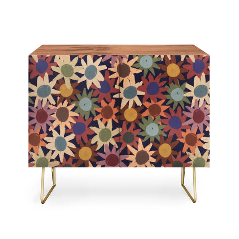 Alisa Galitsyna Hand Drawn Florals 6 Credenza