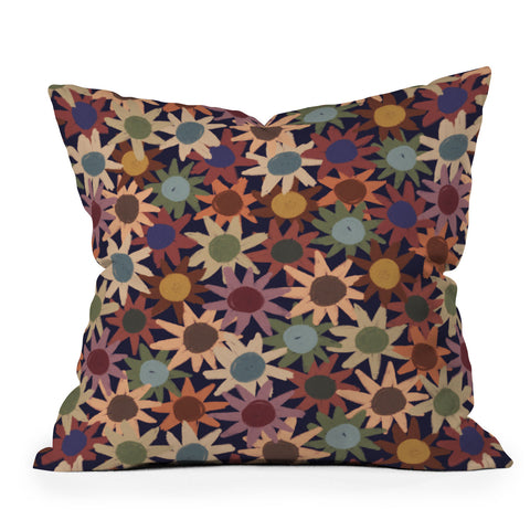 Alisa Galitsyna Hand Drawn Florals 6 Outdoor Throw Pillow
