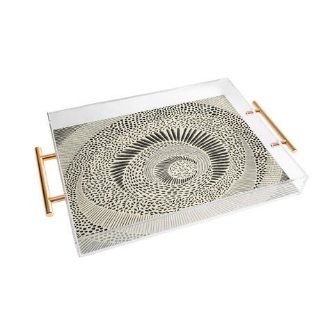 Alisa Galitsyna Hand Drawn Patterned Abstract Acrylic Tray