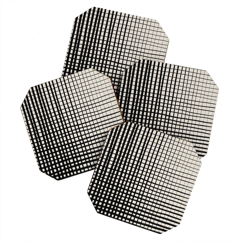Alisa Galitsyna Horizontal and Vertical Lines Coaster Set