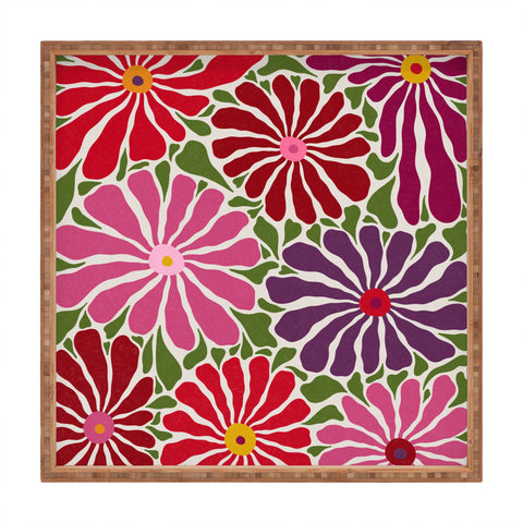 Alisa Galitsyna Lazy Florals 3 Square Tray
