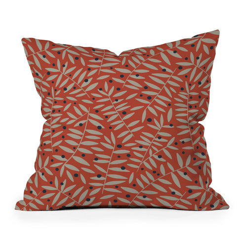 Alisa Galitsyna Leaves and Berries 3 Outdoor Throw Pillow