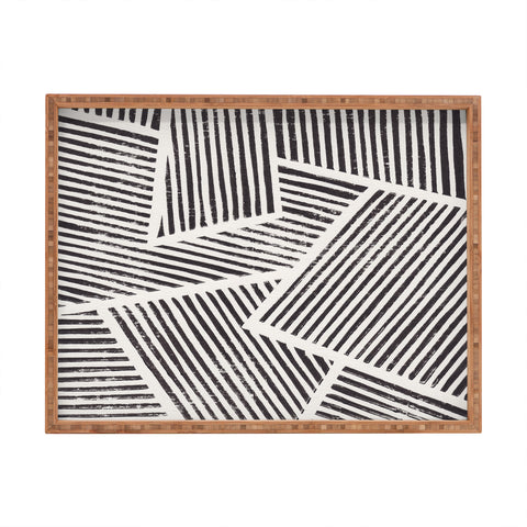 Alisa Galitsyna Linocut Abstract 6 Rectangular Tray