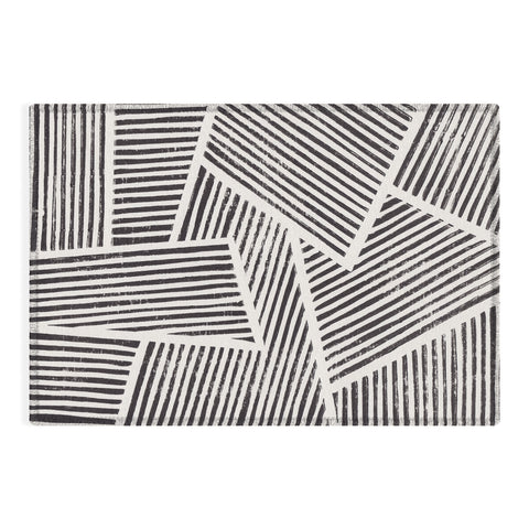 Alisa Galitsyna Linocut Abstract 6 Outdoor Rug