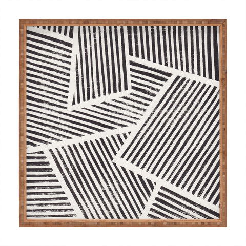 Alisa Galitsyna Linocut Abstract 6 Square Tray