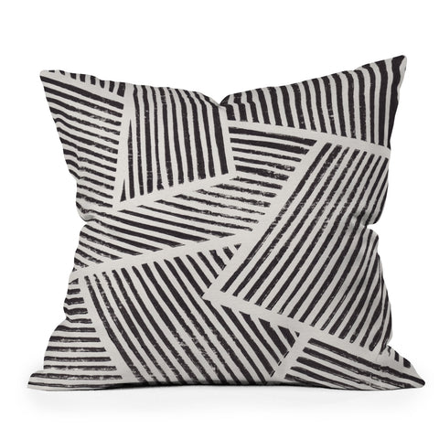 Alisa Galitsyna Linocut Abstract 6 Throw Pillow