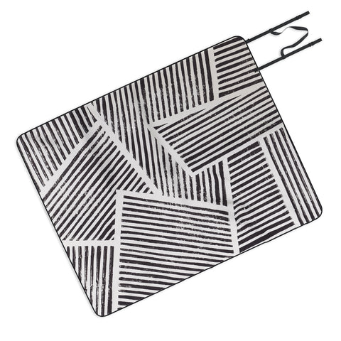 Alisa Galitsyna Linocut Abstract 6 Picnic Blanket