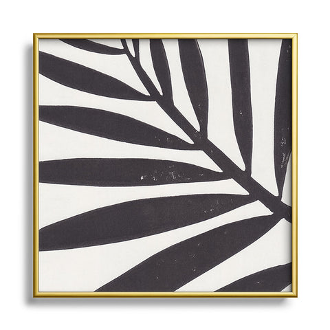 Alisa Galitsyna Linocut Branch 2 Square Metal Framed Art Print