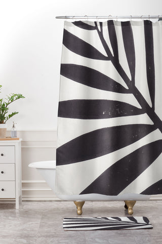 Alisa Galitsyna Linocut Branch 2 Shower Curtain And Mat