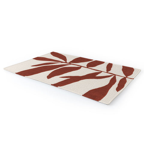 Alisa Galitsyna Linocut Branch 3 Saffron Red Area Rug