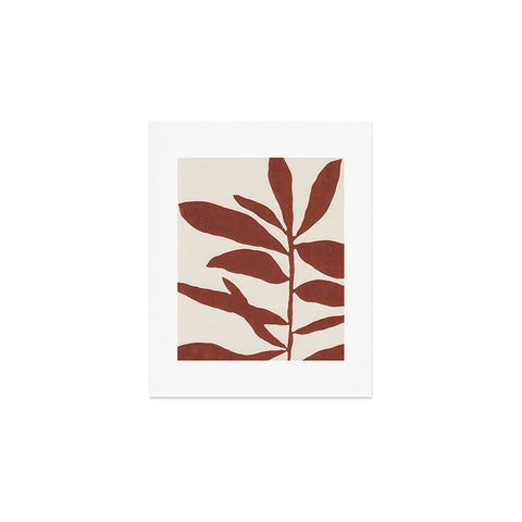 Alisa Galitsyna Linocut Branch 3 Saffron Red Art Print