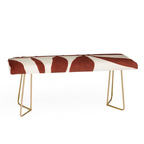 Alisa Galitsyna Linocut Branch 3 Saffron Red Bench