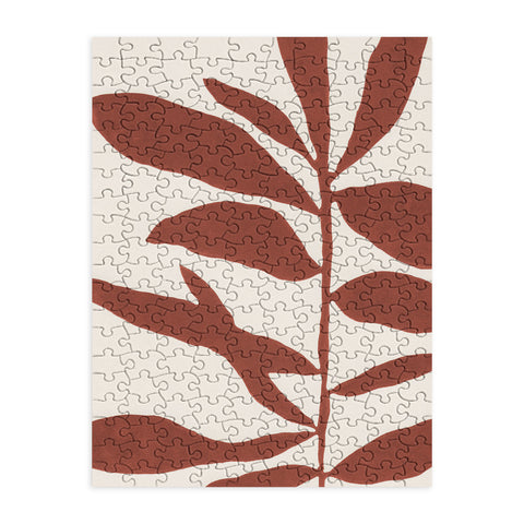 Alisa Galitsyna Linocut Branch 3 Saffron Red Puzzle