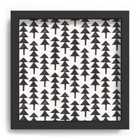 Alisa Galitsyna Linocut Forest Recessed Framing Square
