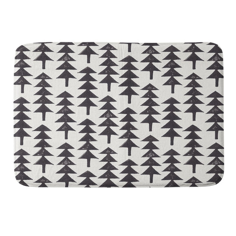 Alisa Galitsyna Linocut Forest Memory Foam Bath Mat