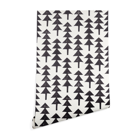 Alisa Galitsyna Linocut Forest Wallpaper