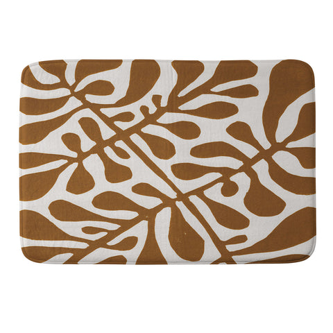 Alisa Galitsyna Linocut Plant 2 Memory Foam Bath Mat