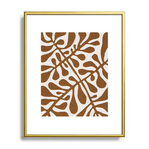 Alisa Galitsyna Linocut Plant 2 Metal Framed Art Print