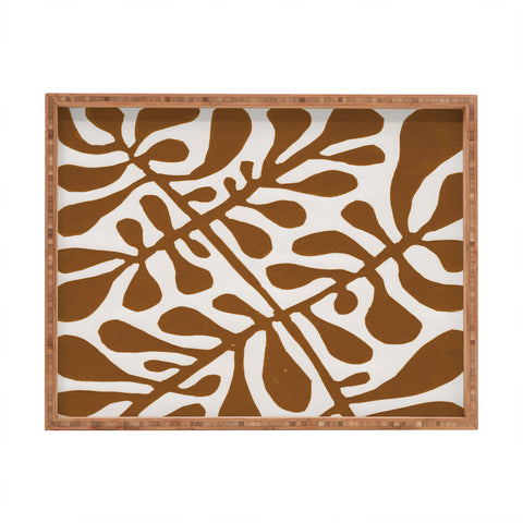 Alisa Galitsyna Linocut Plant 2 Rectangular Tray