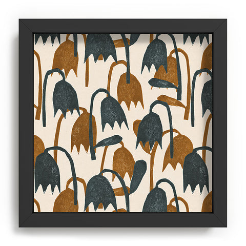 Alisa Galitsyna Linocut Tulip Pattern 1 Recessed Framing Square