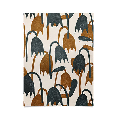 Alisa Galitsyna Linocut Tulip Pattern 1 Poster