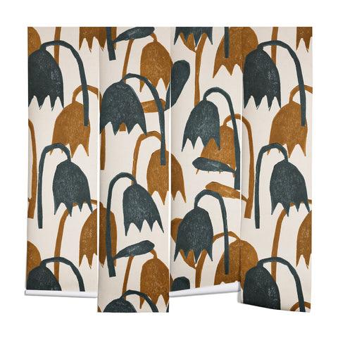 Alisa Galitsyna Linocut Tulip Pattern 1 Wall Mural