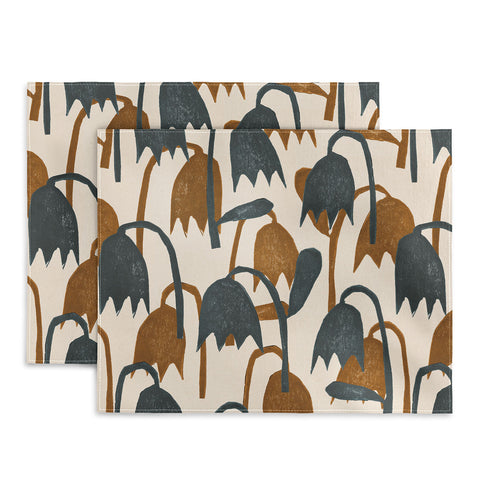 Alisa Galitsyna Linocut Tulip Pattern 1 Placemat