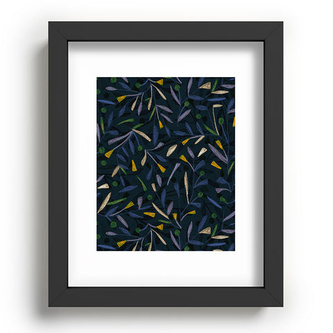 Alisa Galitsyna Midnight Floral Pattern 02 Recessed Framing Rectangle