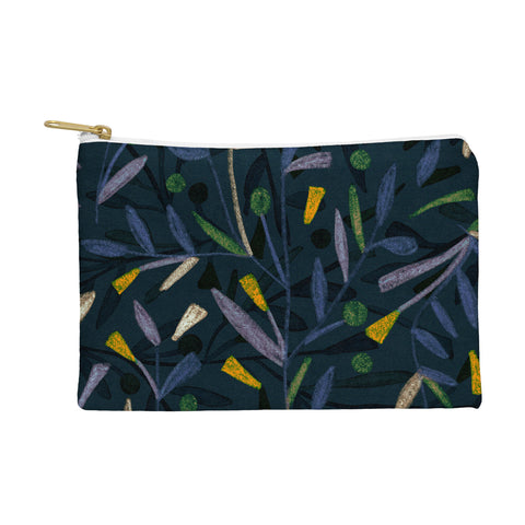 Alisa Galitsyna Midnight Floral Pattern 02 Pouch