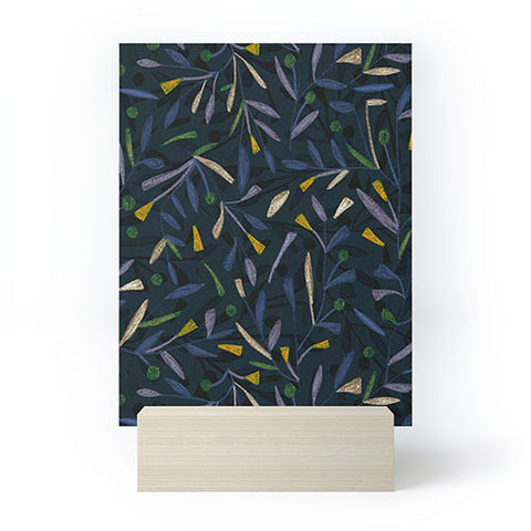 Alisa Galitsyna Midnight Floral Pattern 02 Mini Art Print