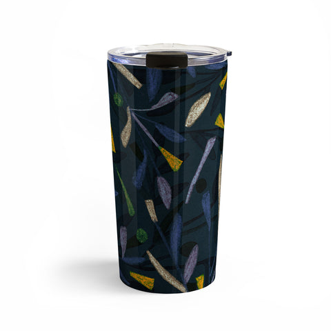 Alisa Galitsyna Midnight Floral Pattern 02 Travel Mug
