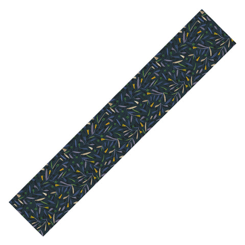 Alisa Galitsyna Midnight Floral Pattern 02 Table Runner