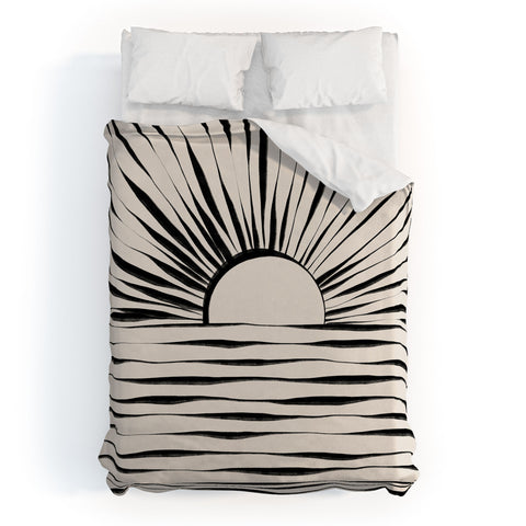 Alisa Galitsyna Minimal Sunrise Sunset Duvet Cover