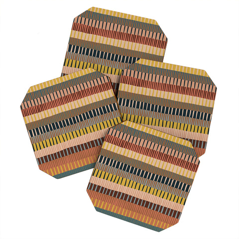 Alisa Galitsyna Mix of Stripes 2 Coaster Set