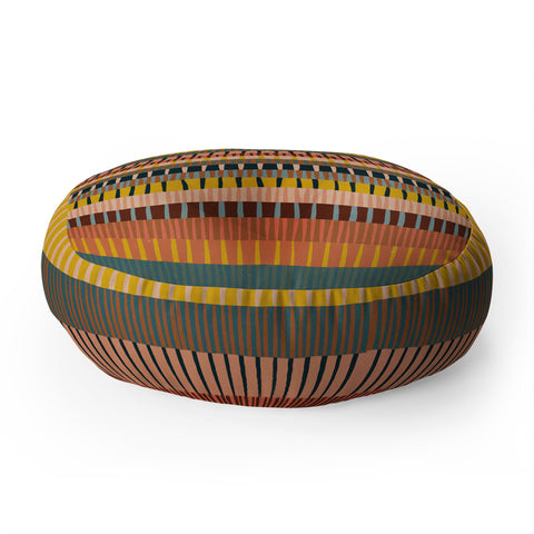 Alisa Galitsyna Mix of Stripes 2 Floor Pillow Round