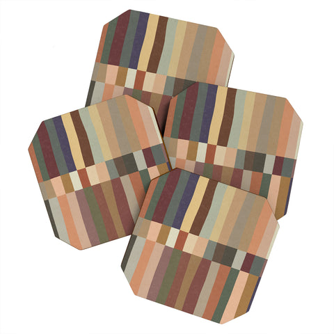 Alisa Galitsyna Mix of Stripes 5 Coaster Set
