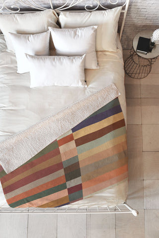 Alisa Galitsyna Mix of Stripes 5 Fleece Throw Blanket