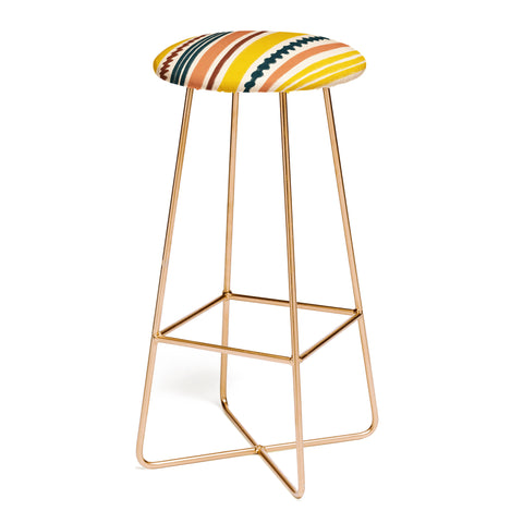 Alisa Galitsyna Mix of Stripes 7 Bar Stool