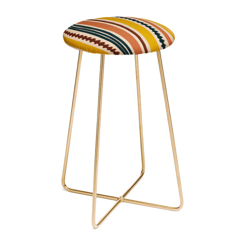 Alisa Galitsyna Mix of Stripes 7 Counter Stool