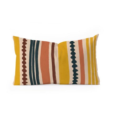 Alisa Galitsyna Mix of Stripes 7 Oblong Throw Pillow
