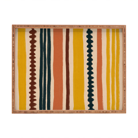 Alisa Galitsyna Mix of Stripes 7 Rectangular Tray