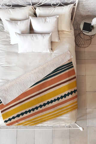 Alisa Galitsyna Mix of Stripes 7 Fleece Throw Blanket