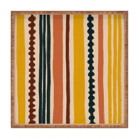 Alisa Galitsyna Mix of Stripes 7 Square Tray