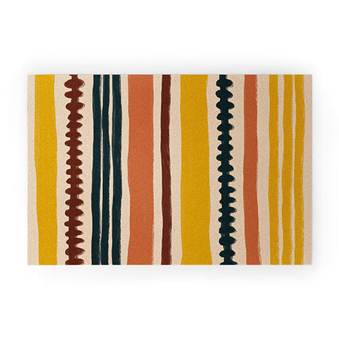Alisa Galitsyna Mix of Stripes 7 Welcome Mat