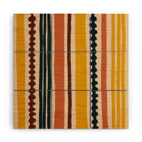 Alisa Galitsyna Mix of Stripes 7 Wood Wall Mural