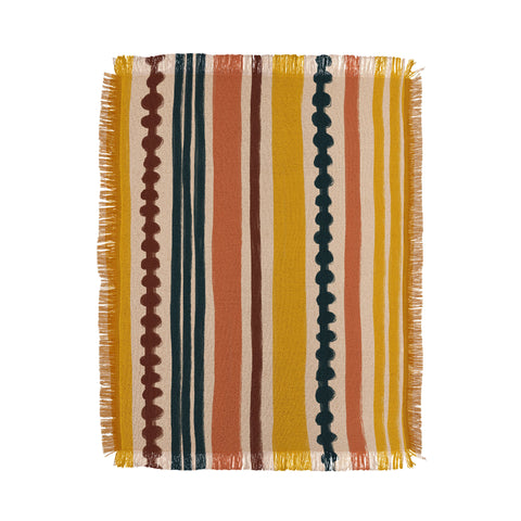 Alisa Galitsyna Mix of Stripes 7 Throw Blanket