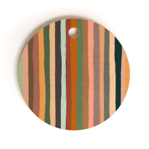 Alisa Galitsyna Mix of Stripes 9 Cutting Board Round